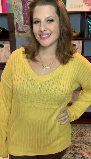 TORRIE V-NECK SWEATER