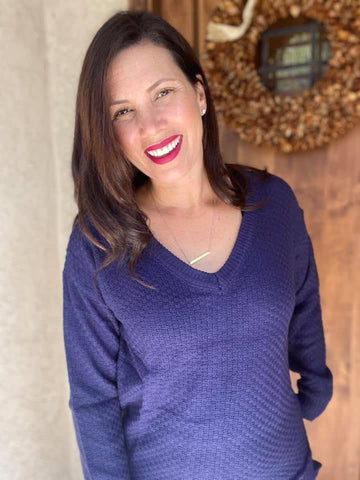 TORRIE V-NECK SWEATER