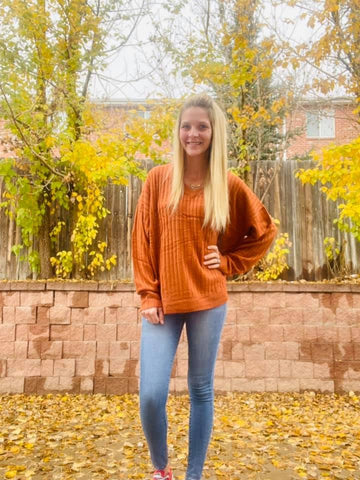 TORRIE V-NECK SWEATER