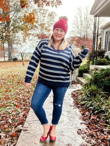 TORRIE V-NECK SWEATER
