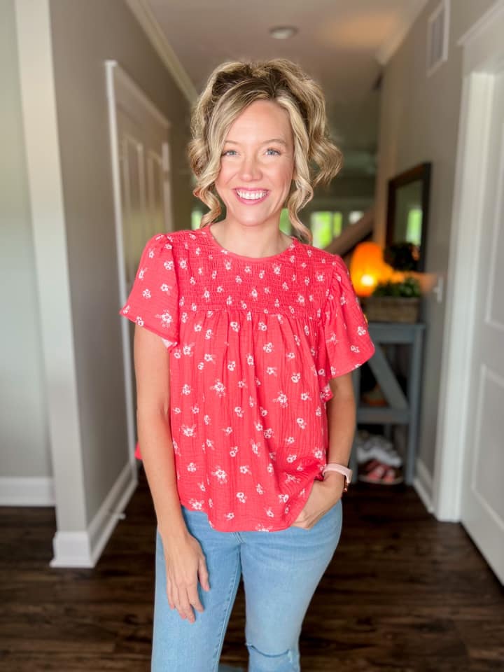 Maddy Flutter Sleeve Smock Top