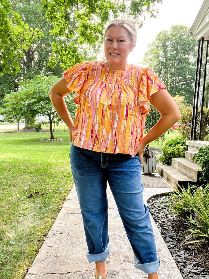 Maddy Flutter Sleeve Smock Top