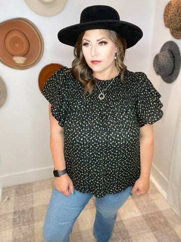 Maddy Flutter Sleeve Smock Top