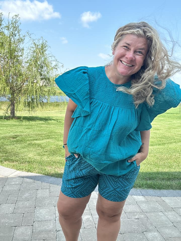 Maddy Flutter Sleeve Smock Top