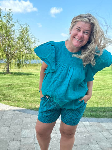 Maddy Flutter Sleeve Smock Top