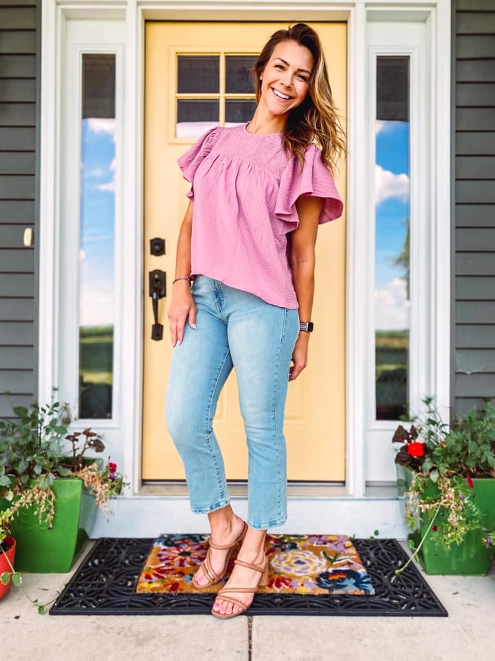 Maddy Flutter Sleeve Smock Top