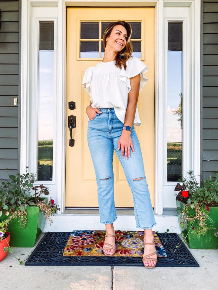 Maddy Flutter Sleeve Smock Top