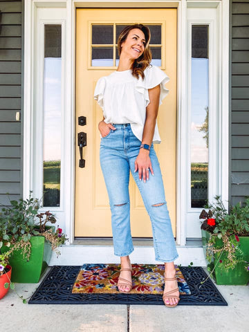 Maddy Flutter Sleeve Smock Top