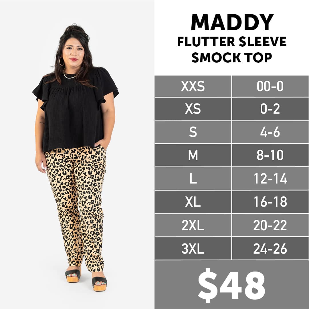 Maddy Flutter Sleeve Smock Top