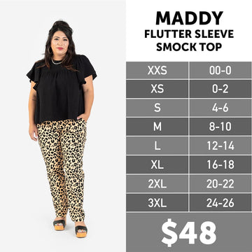 Maddy Flutter Sleeve Smock Top